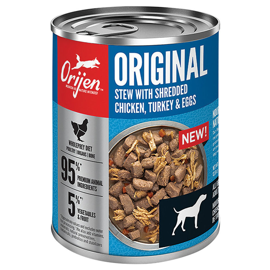 ORIJEN Original Stew with Shredded Chicken, Turkey & Eggs Wet Dog Food, 12.8-oz (Size: 12.8-oz)
