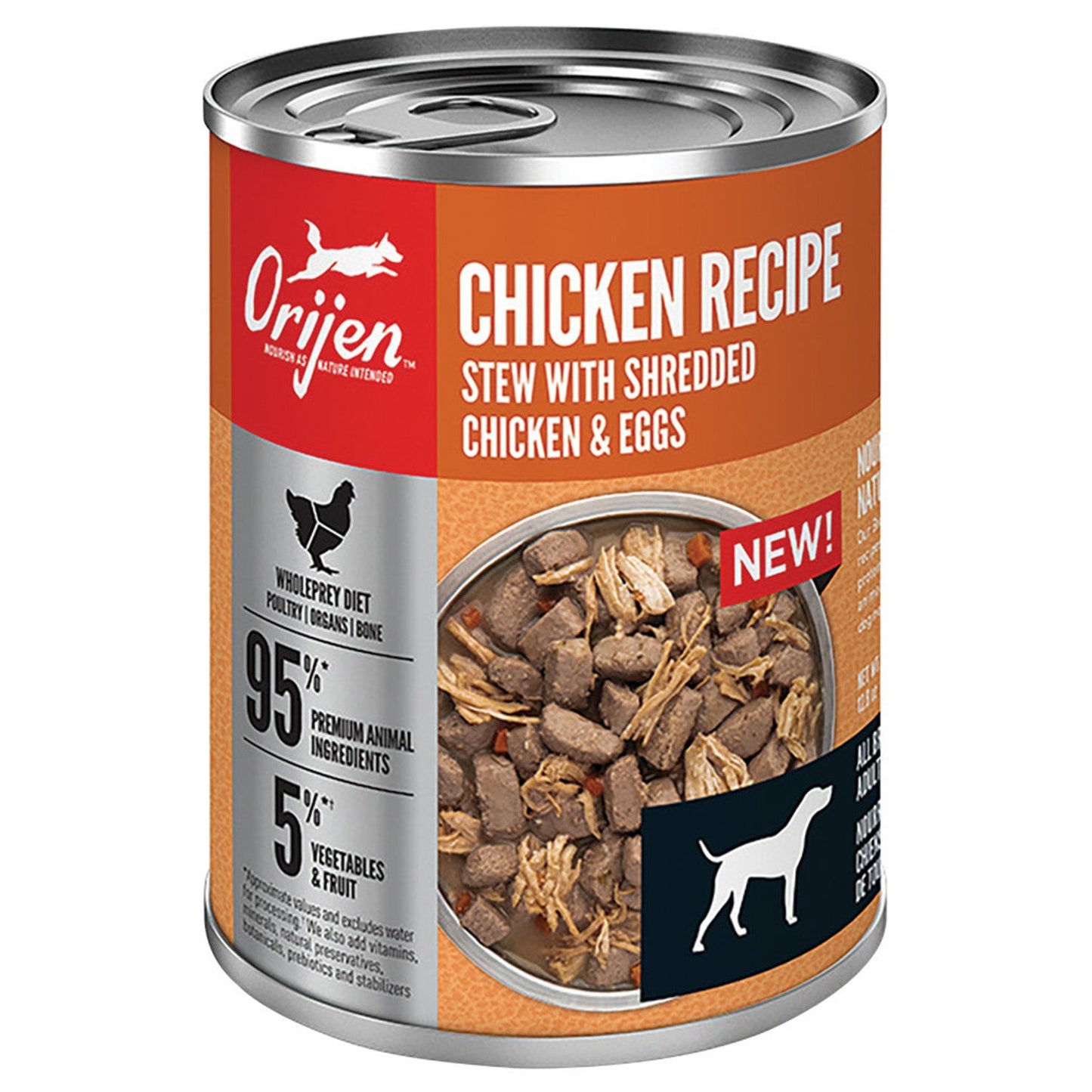 ORIJEN Chicken Stew with Shredded Chicken & Eggs Wet Dog Food, 12.8-oz (Size: 12.8-oz)