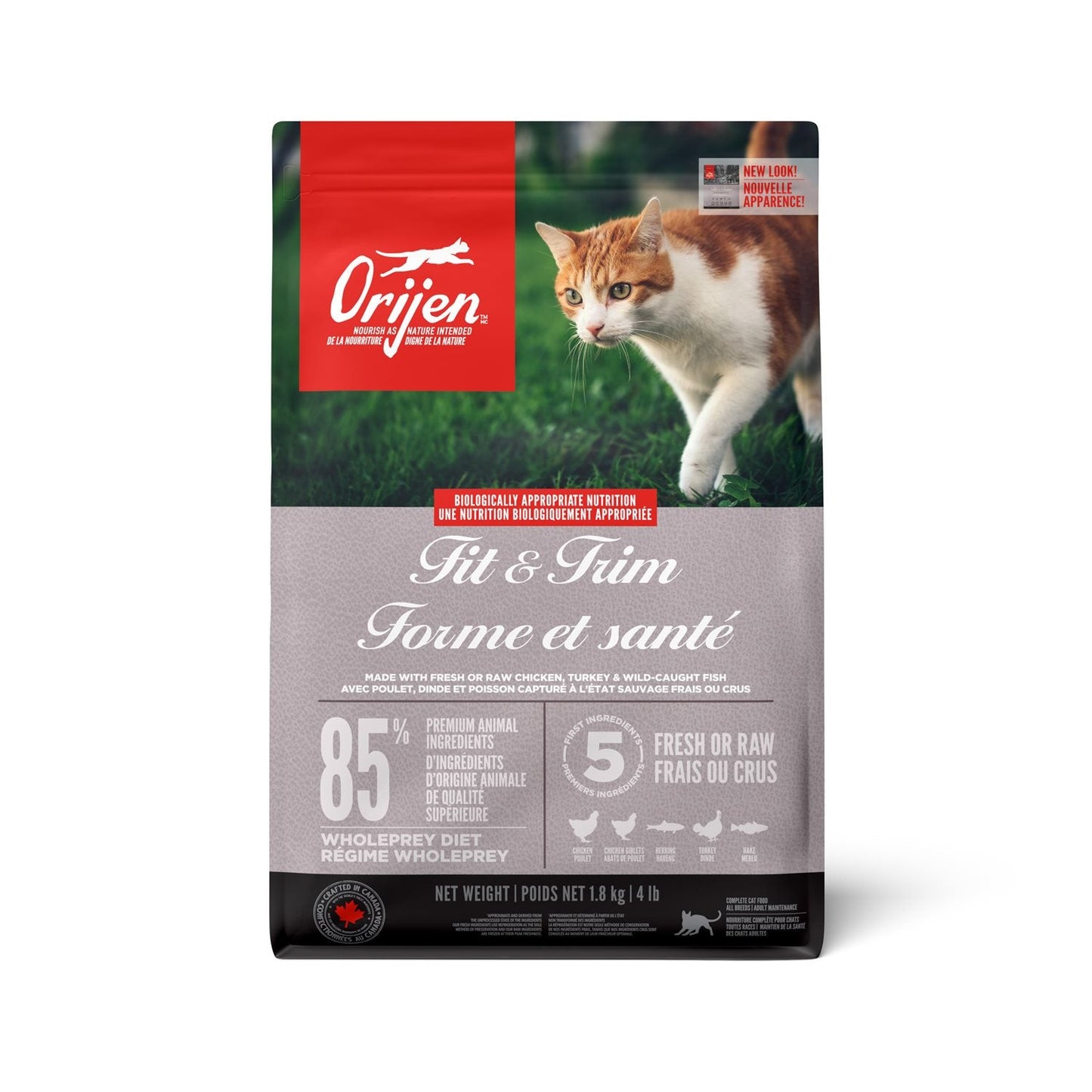 ORIJEN Fit & Trim Dry Cat Food, 5.4-kg (Size: 5.4-kg)
