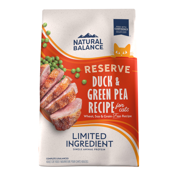 Natural Balance Limited Ingredient Reserve Duck & Green Pea Recipe Grain-Free Dry Cat Food, 4-lb (Size: 4-lb)