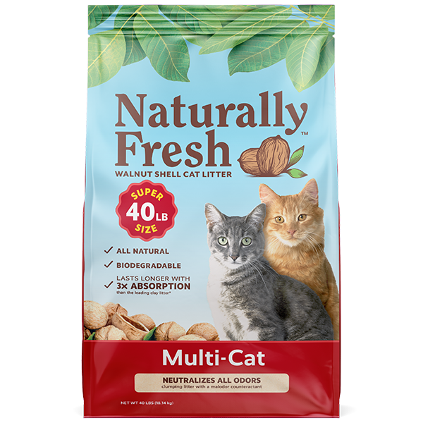 Naturally Fresh Walnut-Based Multi-Cat Clumping Cat Litter, 40-lb (Size: 40-lb)