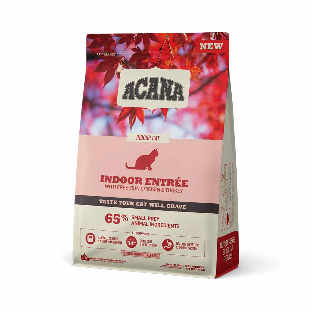 ACANA Indoor Entree Dry Cat Food, 1.8-kg (Size: 1.8-kg)