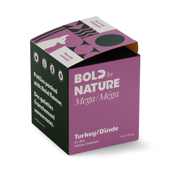 Bold by Nature Dog Mega Turkey Patties Dog Food, 4-lb (Size: 4-lb)