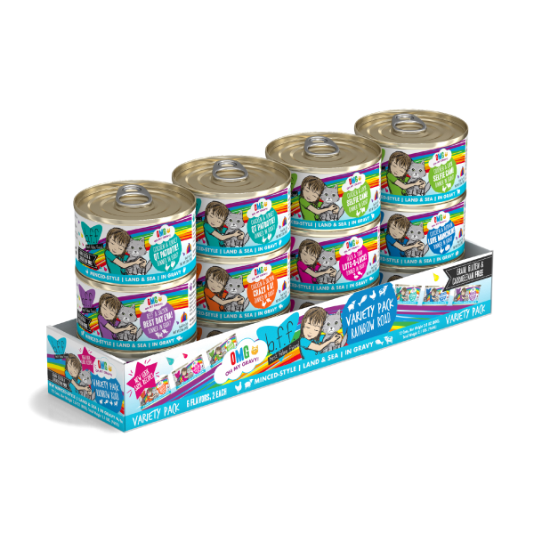 BFF OMG GRAVY Duck & Tuna Lots-O-Luck! Dinner in Gravy Wet Cat Food Can, 2.8-oz (Size: 2.8-oz)