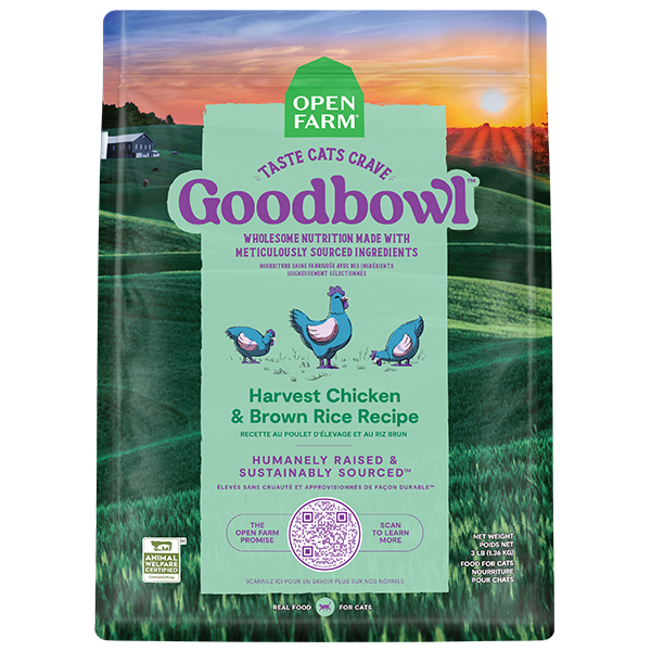 Open Farm Goodbowl Harvest Chicken & Brown Rice Dry Cat Food, 7-lb (Size: 7-lb)