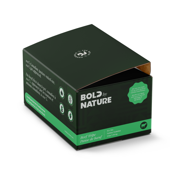 Bold by Nature Dog Beef Tripe Patties Dog Food, 3-lb (Size: 3-lb)