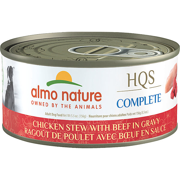 Almo Nature HQS Complete Chicken Stew with Beef Grain-Free Wet Dog Food, 5.5-oz (Size: 5.5-oz)