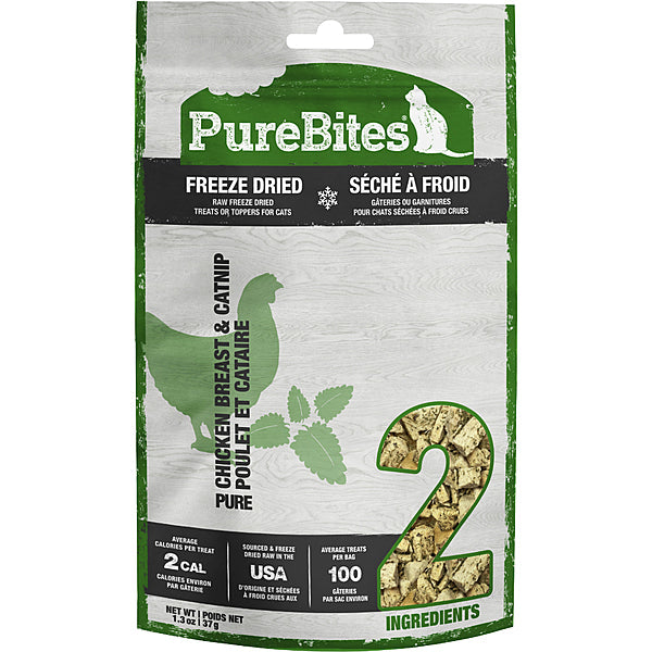 PureBites Chicken Breast & Catnip Freeze-Dried Cat Treats, 1.3-oz (Size: 1.3-oz)