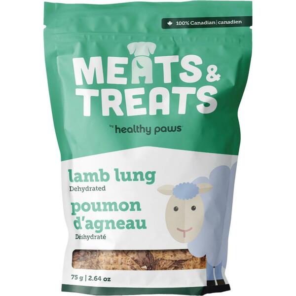 Healthy Paws Lamb Lung Dehydrated Dog Treats, 75-gram (Size: 75-gram)
