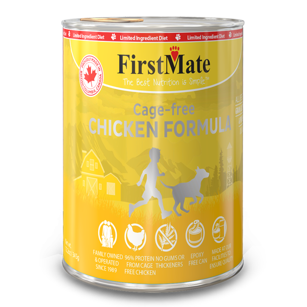 FirstMate Chicken Limited Ingredient Grain-Free Canned Dog Food, 12.2-oz (Size: 12.2-oz)