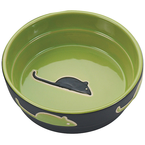 Ethical Pet Fresco Cat Bowl, Green, 5-in (Size: 5-in)
