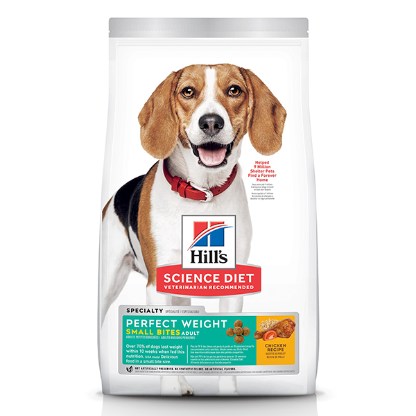 Hill's Science Diet Perfect Weight Small Bites Chicken Adult Dry Dog Food, 25-lb (Size: 25-lb)