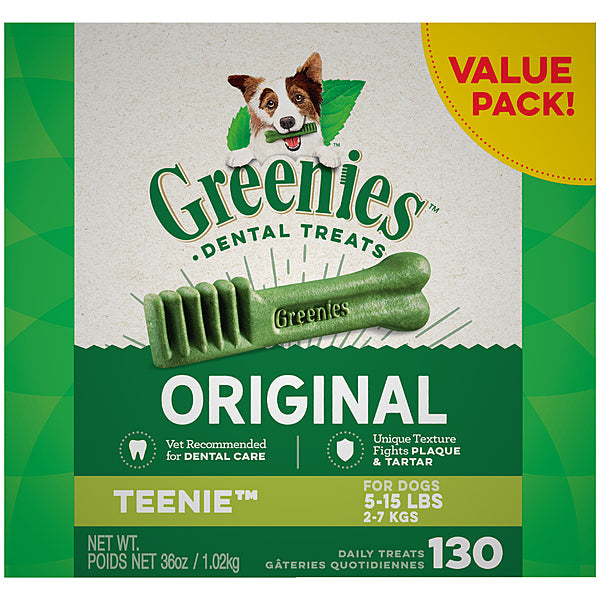 Greenies Original Teenie Dental Dog Treats, 36-oz, 130-count (Size: 130-count, Size: 130-count)