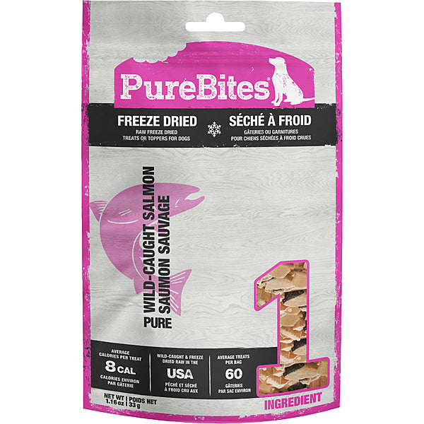 PureBites Wild-Caught Salmon Freeze-Dried Dog Treats, 1.16-oz (Size: 1.16-oz)