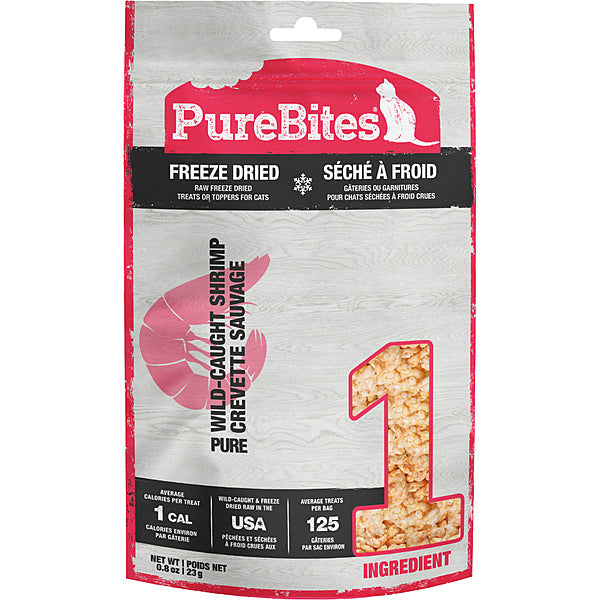 PureBites Wild-Caught Shrimp Freeze-Dried Cat Treats, 0.8-oz (Size: 0.8-oz)