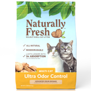 Naturally Fresh Walnut-Based Multi-Cat Ultra Odor Control Quick-Clumping Cat Litter, 14-lb (Size: 14-lb)