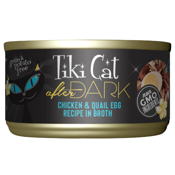 Tiki Cat After Dark Chicken & Quail Egg Recipe in Broth, 2.8-oz (Size: 2.8-oz)