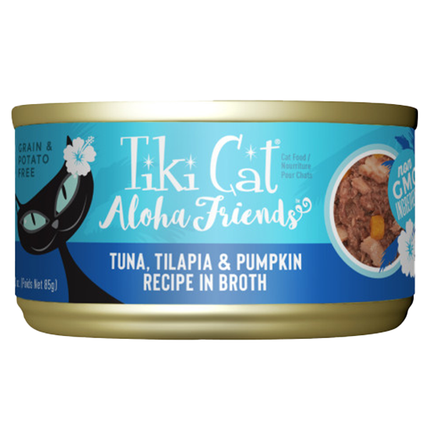 Tiki Cat Aloha Friends Tuna with Tilapia & Pumpkin Wet Cat Food, 3-oz can (Size: 3-oz)