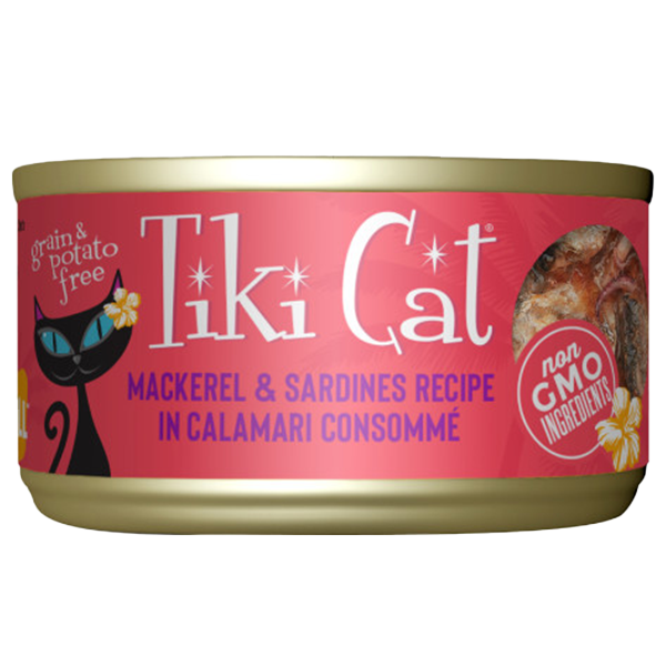 Tiki Cat Grill Mackerel & Sardines Recipe in Calamari Consomme, 2.8-oz (Size: 2.8-oz)