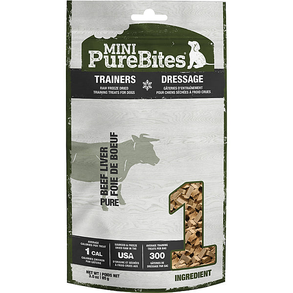 PureBites Mini Trainers Beef Liver Freeze-Dried Dog Treats, 3-oz (Size: 3-oz)