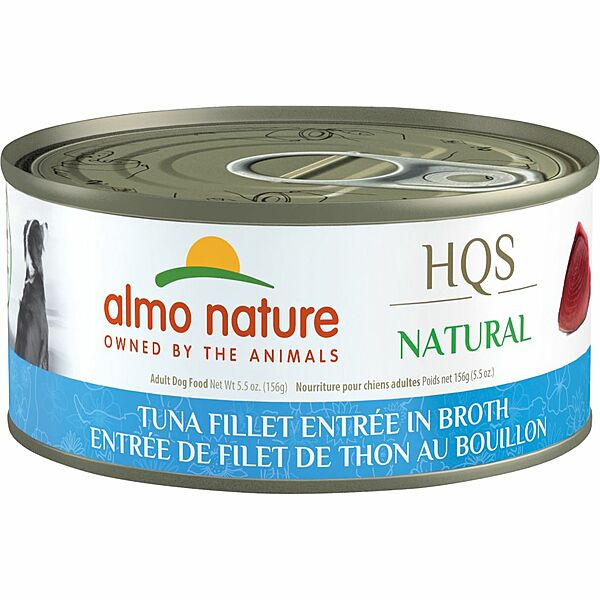 Almo Nature HQS Natural Tuna Fillet Entree in Broth Wet Dog Food Can, 5.5-oz (Size: 5.5-oz)
