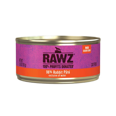 RAWZ 96% Rabbit Pate Wet Cat Food Can, 5.5-oz (Size: 5.5-oz)