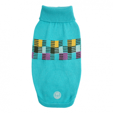 GF PET - WINTER SAILOR SWEATER - AQUA - L
