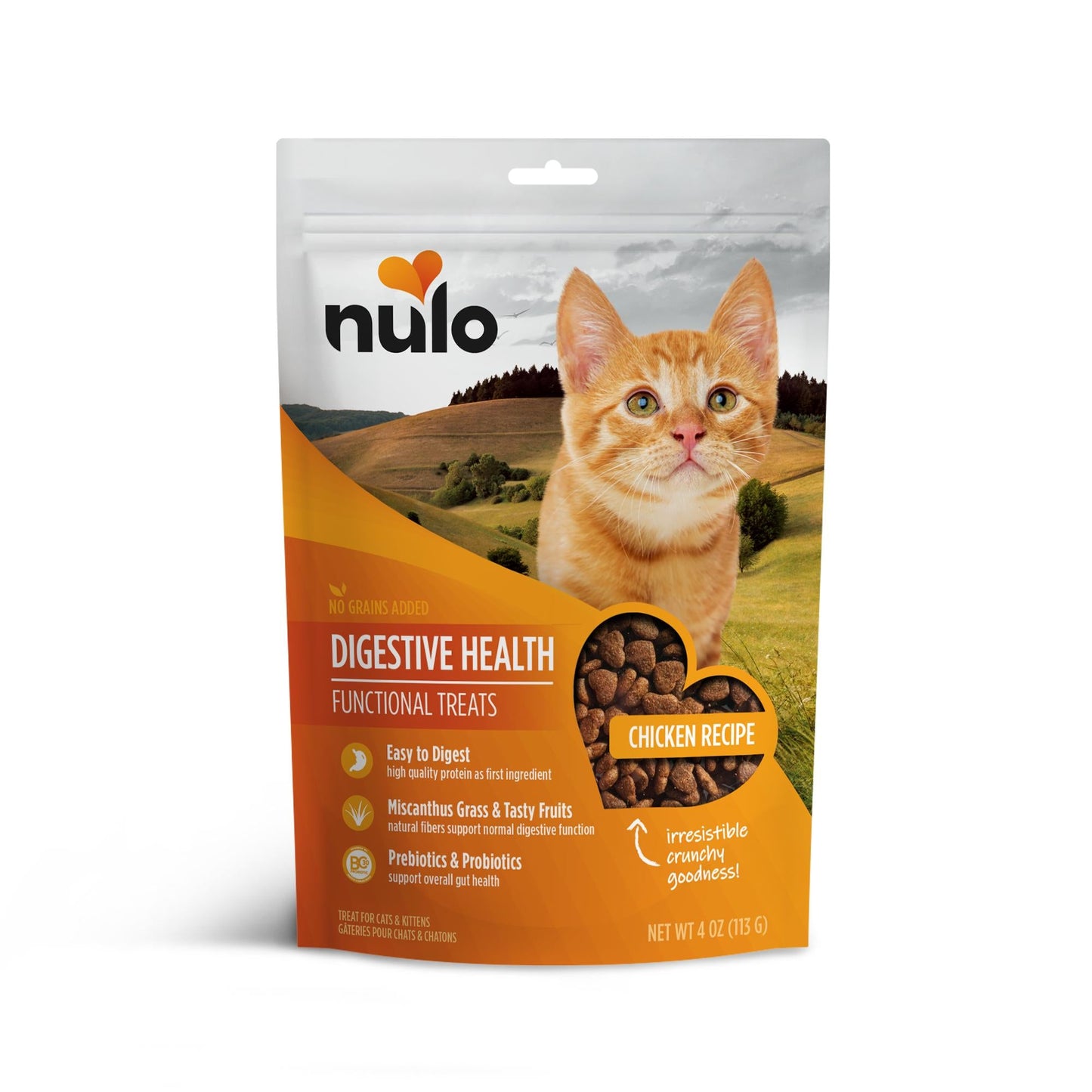 Nulo Digestive Health Chicken Recipe Functional Cat Treats, 4-oz (Size: 4-oz)