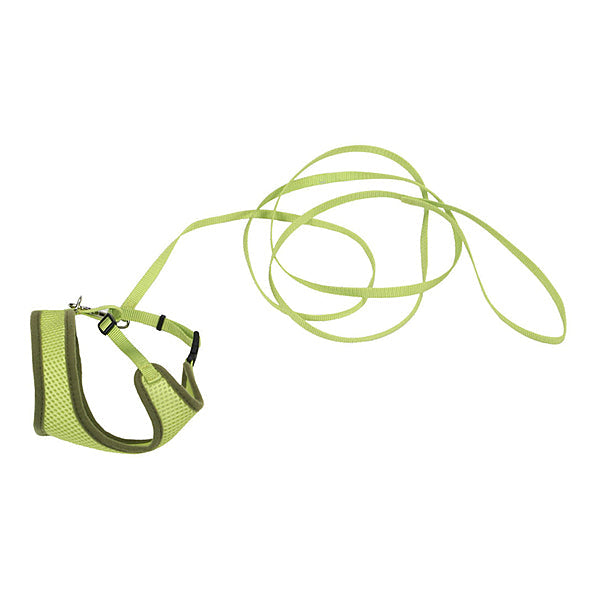 Coastal Comfort Soft Adjustable Cat Harness & Leash, Lime, 3/8-in x 14-16-in (Size: 3/8-in x 14-16-in)
