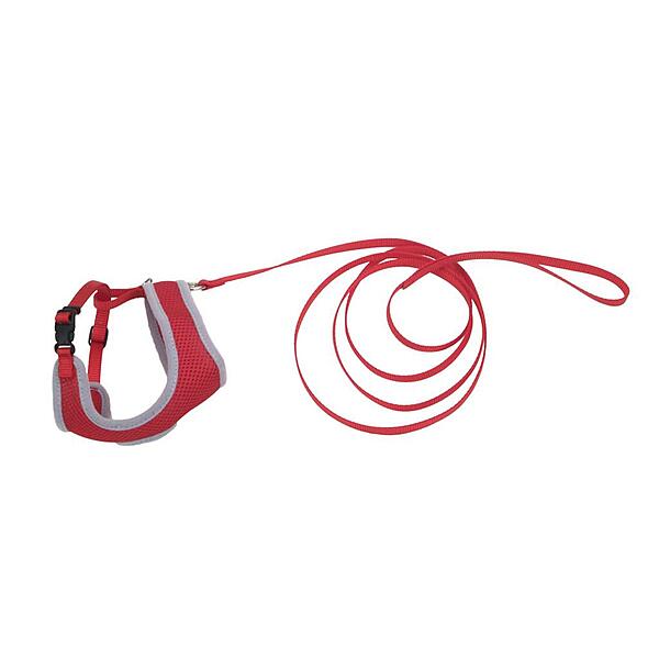 Coastal Comfort Soft Adjustable Cat Harness & Leash, Red, 3/8-in x 14-16-in (Size: 3/8-in x 14-16-in)