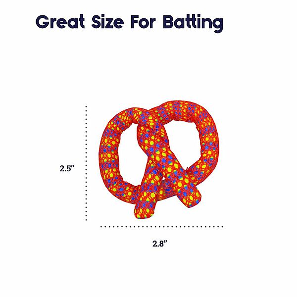 Petstages Catnip Plaque Away Pretzel Cat Toy, Color Varies