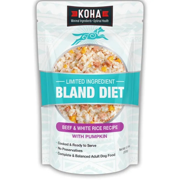 KOHA Limited Ingredient Bland Diet Beef & White Rice Wet Dog Food Pouch, 12.5-oz (Size: 12.5-oz)