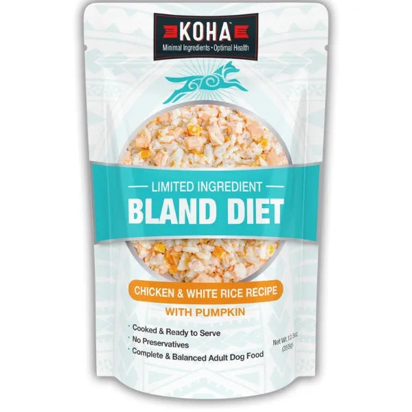KOHA Limited Ingredient Bland Diet Chicken & White Rice Wet Dog Food Pouch, 12.5-oz (Size: 12.5-oz)