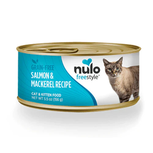 Nulo Cat Freestyle Pate Salmon & Mackerel Recipe Grain-Free Wet Cat Food Can, 5.5-oz (Size: 5.5-oz)