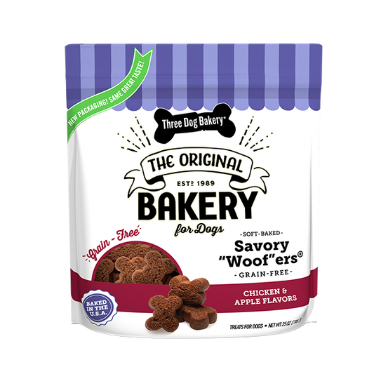Three Dog Bakery Soft Baked GrainFree Chicken & Apple 25 oz