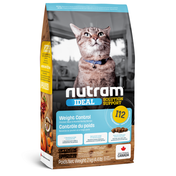 Nutram Ideal I12 Solution Support Weight Control Cat Food, 2-kg (Size: 2-kg)