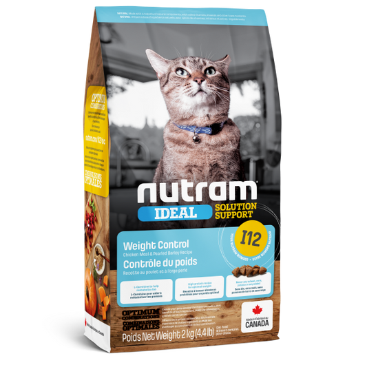 Nutram Ideal I12 Solution Support Weight Control Cat Food, 2-kg (Size: 2-kg)