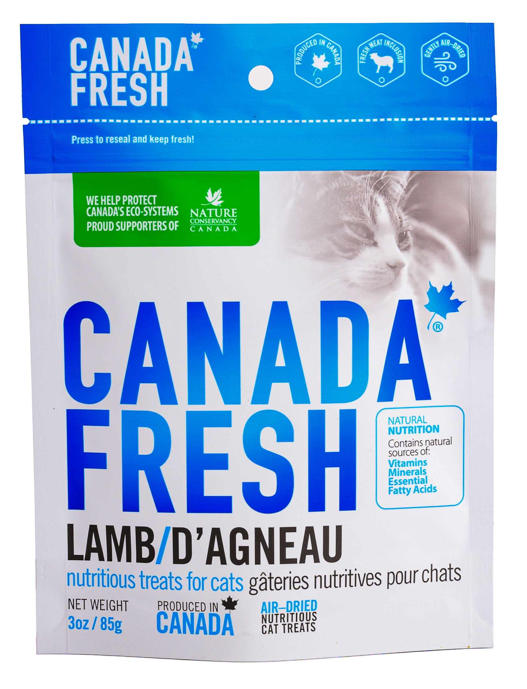 PetKind Canada Fresh Lamb Cat Treats, 3-oz|85-g (Size: 3-oz|85-g)