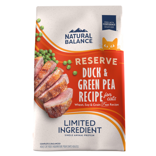 Natural Balance Limited Ingredient Reserve Duck & Green Pea Recipe Grain-Free Dry Cat Food, 10-lb (Size: 10-lb)