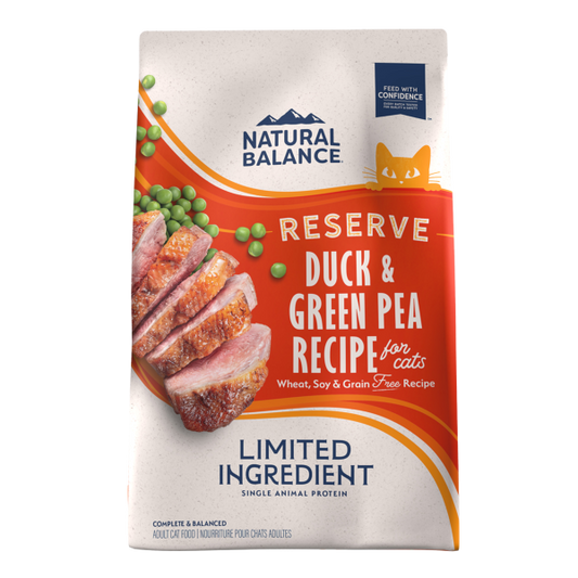 Natural Balance Limited Ingredient Reserve Duck & Green Pea Recipe Grain-Free Dry Cat Food, 4-lb (Size: 4-lb)
