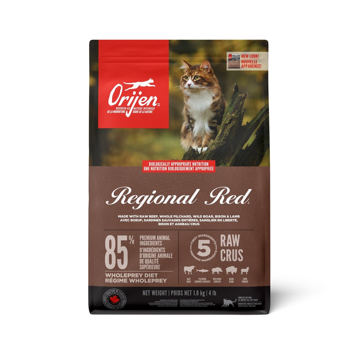 ORIJEN Regional Red Dry Cat Food, 1.8-kg (Size: 1.8-kg)