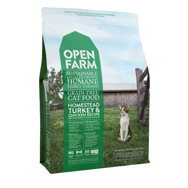 Open Farm Homestead Turkey & Chicken Recipe Grain-Free Dry Cat Food, 8-lb (Size: 8-lb)