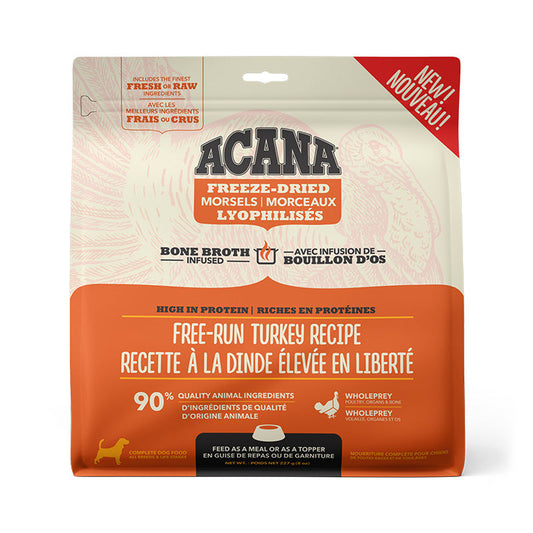 ACANA Free-Run Turkey Recipe Patties Grain-Free Freeze-Dried Dog Food & Topper, 14-oz (Size: 14-oz)