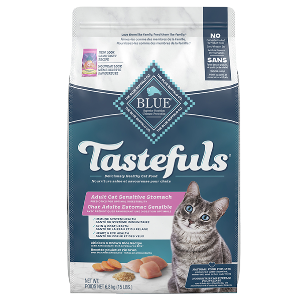 Blue Buffalo Sensitive Stomach Chicken & Brown Rice Adult Dry Cat Food, 15-lb (Size: 15-lb)
