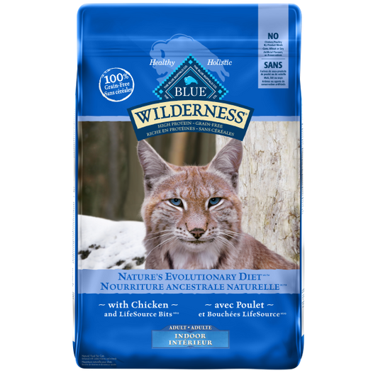 Blue Buffalo Wilderness Grain-Free Indoor with Chicken Adult Dry Cat Food, 11-lb (Size: 11-lb)