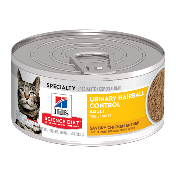 Hill's Science Diet Adult Urinary Hairball Control Chicken Entree Wet Cat Food, 5.5-oz (Size: 5.5-oz)