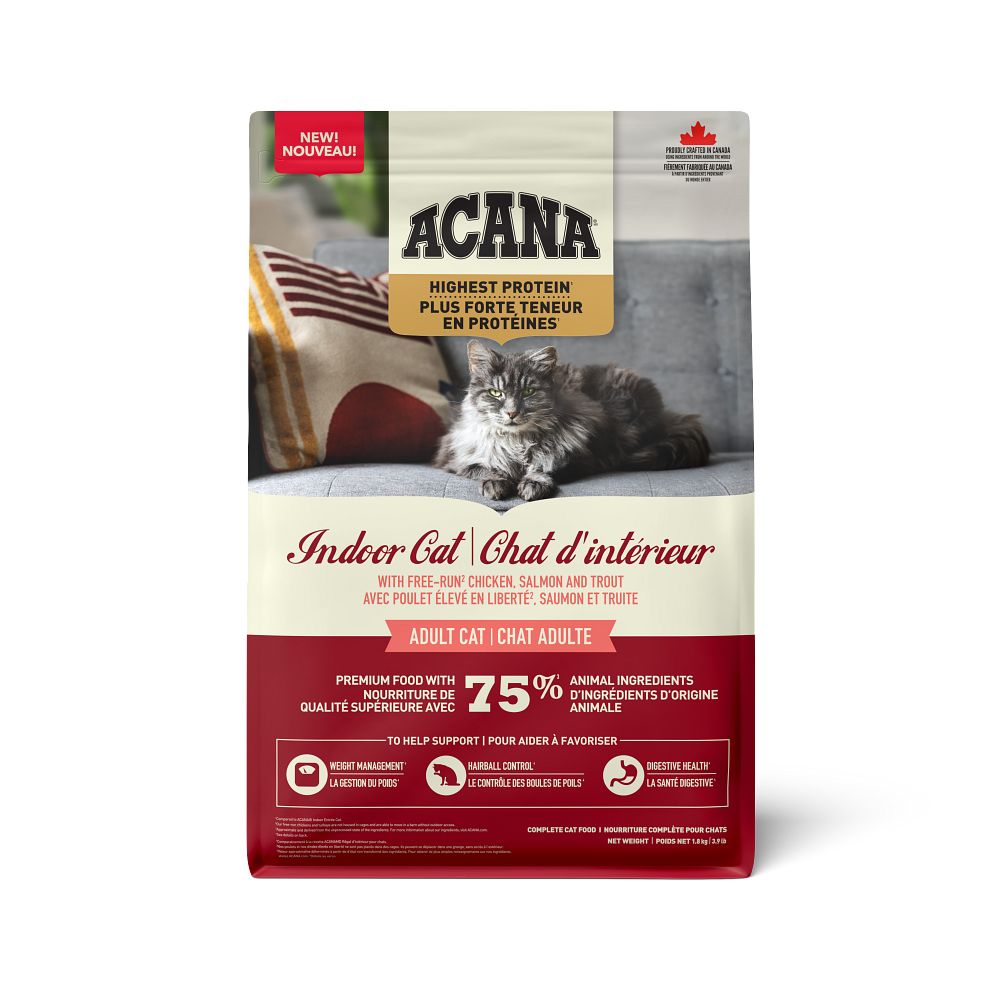 ACANA Indoor Cat Highest Protein Dry Cat Food (CA), 1.8-kg (Size: 1.8-kg)