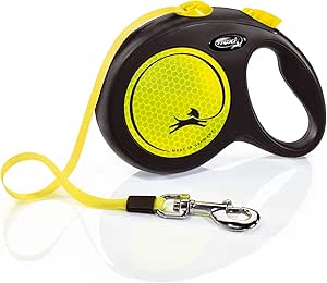 Flexi New Neon Retractable Tape Dog Leash, Large, 16-ft (Size: Large, 16-ft)