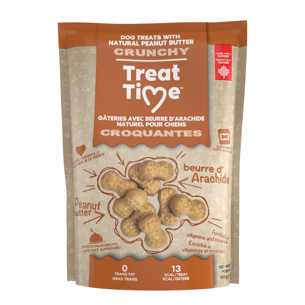 Treat Time Peanut Butter Crunchy Dog Treats, 454-gram (Size: 454-gram)
