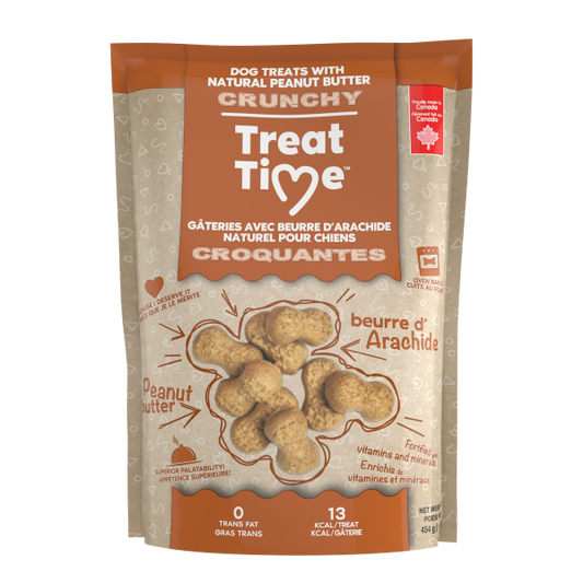 Treat Time Peanut Butter Crunchy Dog Treats, 454-gram (Size: 454-gram)